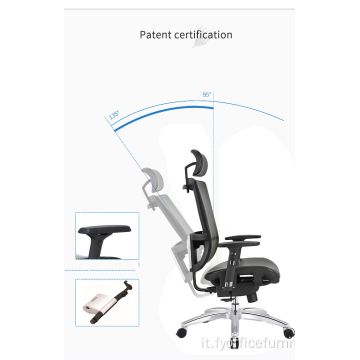 Prezzo all&#39;ingrosso Sedia da ufficio ergonomica in pelle direzionale di alta quanlity